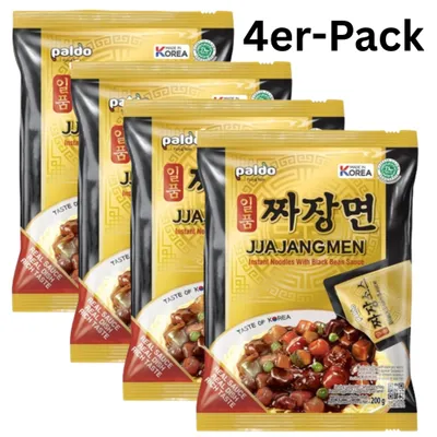 Produktbild von 4er-Pack Paldo Instantnudeln Jjajangmen 200g