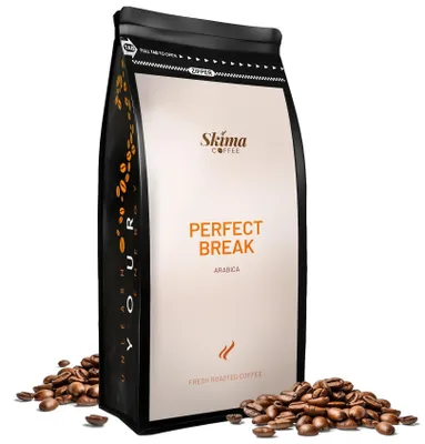 Productafbeelding van Gemalen koffie 1 kg, PERFEKTNÍ PŘESTÁVKA, 100% Arabica, vers gebrand voor volautomatische koffiemachines + onderzetter