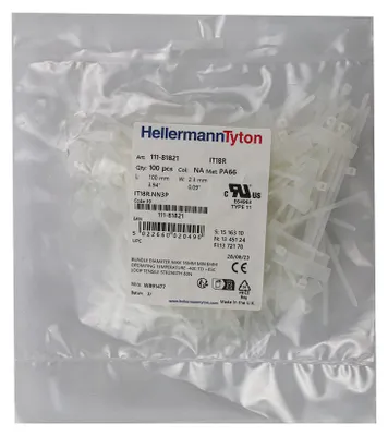 Obrázek produktu pro HellermannTyton stahovací pásky s popisovacím polem 111-81821 Šířka: 2,5 mm