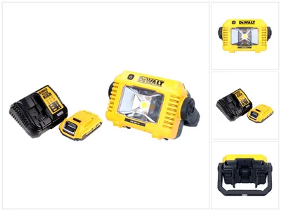 Obrázok produktu pre Akumulátorové pracovné LED svietidlo DeWalt DCL 077 D1 12 V 18 V 2000 lm IP54 + 1x akumulátor 2,0 Ah + nabíjačka