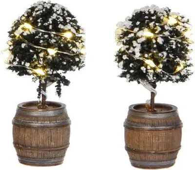 Produktbild von LUVILLE - Buxus Tree In A Barrel (2 Pieces)