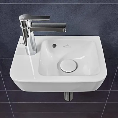Immagine prodotto di Villeroy & Boch O.novo - Lavabo Compact 360x250 mm, con sfioratore, 1 foro per rubinetto a sinistra, bianco alpino 43423601