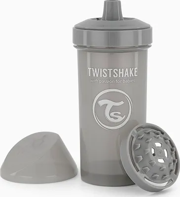 Zdjęcie produktu dla Butelka dla niemowlt Twistshake z sitkiem, 12 m+, 360 ml, szara