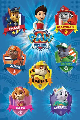 Produktbild von Paw Patrol Poster Crests  61 x 91,5 cm