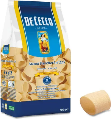 Produktbild von 5x Pasta De Cecco 100% Italienisch Mezzi Paccheri n. 225 Nudeln 500g