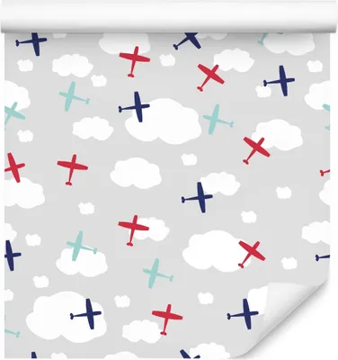 Produktbild von 10m VLIES TAPETE Rolle Kinderzimmer Flugzeuge Himmel Spielen Spaß XXL