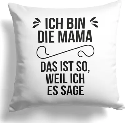 Produktbild von 22Feels Mama Geschenk Mutter Kissen Muttertag Geburtstag Weihnachten Deko Frauen Dekoration  Wohnzimmer Schlafzimmer Couch