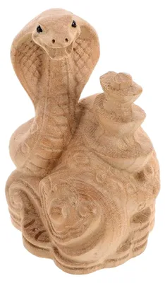 Produktbild von Feng Shui Schlangenornament Holzskulptur Jahr der Schlange 2025 Unbemalte Holzfigur für Schreibtisch und Regal