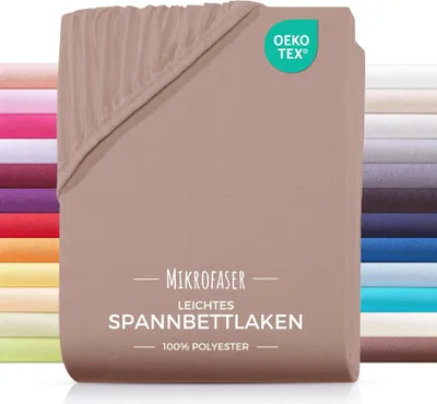 Produktbild von Mikrofaser Spannbettlaken 100x200 Braun