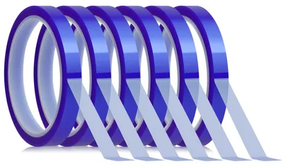 Zdjęcie produktu dla Taśma termokurczliwa, 6 rolek, taśma odporna na wysokie temperatury, 10 mm x 33 m