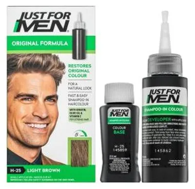 Produktbild von Just For Men Shampoo-in Haircolour farbiges Shampoo für Männer H25 Light Brown 66 ml