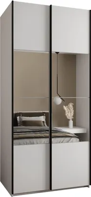 Produktbild von MEBLE KRYSPOL LUX 4 Schrank - 245,5x100x64cm - Weiß, Weiß, Schwarz