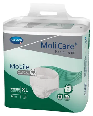 Image de Hartmann MoliCare Mobile 5 gouttes XL - 1 paquet de 14 protections
