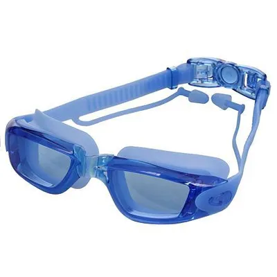 Produktbild von Silba Schwimmbrille mit Ohrstöpseln blau