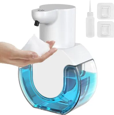 Produktbild von Famanu Automatischer Seifenspender - 420 ml - Schaumseifenspender für Bad, WC, Küche und Büro