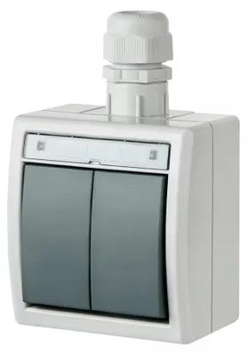 Produktbild von Elektroplast Switch Aquant 2G Grey Ip65 1202-65