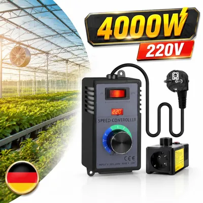 Produktbild von AC 220V 4000W SCR Motor Drehzahlregler Voltregler Dimmer Thermostat Ventilatoren