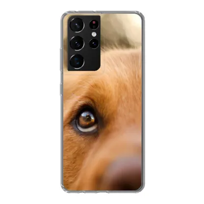 Produktbild von MuchoWow® Handyhülle Schutzhülle Hülle für Samsung Galaxy S21 Ultra Das Glitzern im Auge des Golden Retrievers Silikon Softcase Handy Hülle - Mobiltelefon