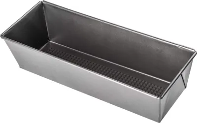 Produktbild von KADAX rechteckige Backform mit Antihaftbeschichtung "Nolas", Brotbackformen aus Stahl, für Kuchen, Silber, 35 cm