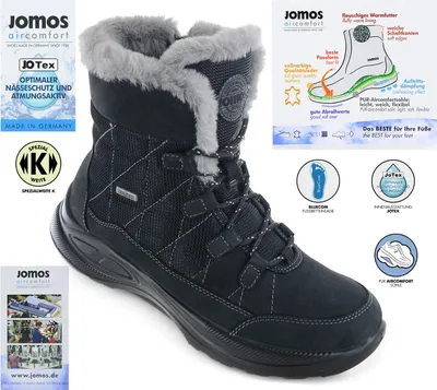 Produktbild von JOMOS Jomotion Boots - Damen Winter Stiefel Schuhe Gefüttert Schwarz 860999-566-000 , EU 39 UK 6
