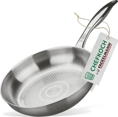 Obrázok produktu pre Panvica s voštinovým dnom Ø 24 cm - Vhodná na indukciu - Kvalitná nehrdzavejúca oceľ - Ø24 x 0,5 cm