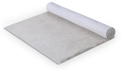 Image de Tapis polyvalent « Faux Rabbit » blanc cassé 60 x 120 cm
