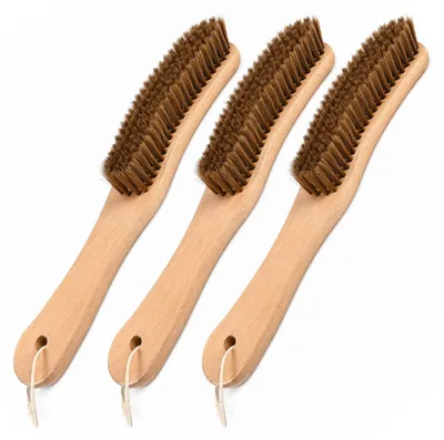 Produktbild von Kleiderbürste Kleidungsbürste Staubbürste - Holzgriff - Weiche Borsten - 3er Set mit Aufhängeösen