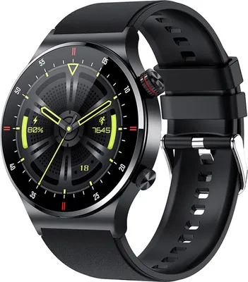 A close-up studio shot of a smartwatch.