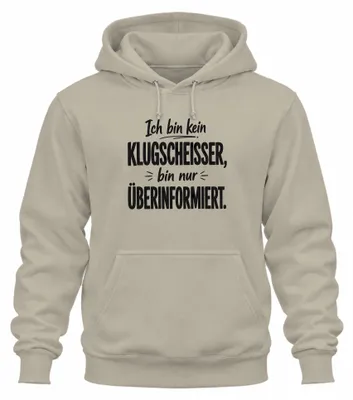 Produktbild von Ich bin kein Klugscheißer bin nur Statement Sarkasmus Hoodie Kapuzenpullover, Natur, XL