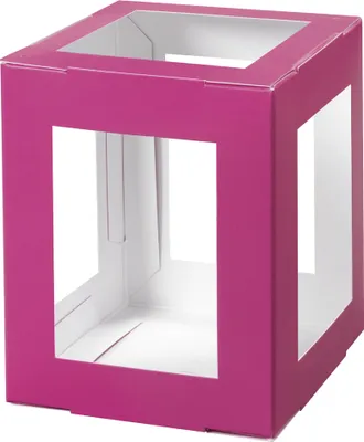 Produktbild von folia Mini-Laternen-Zuschnitt 100 x 100 x 120 mm pink 5 Stück