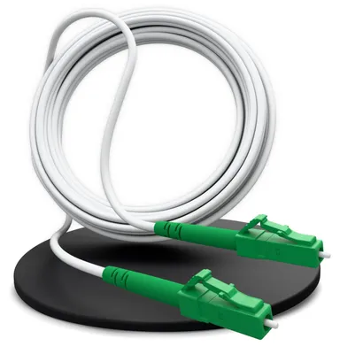 Productafbeelding van Witte glasvezelkabel LC/APC naar LC/APC 100 m voor FTTH