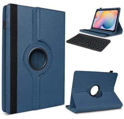 Produktbild von Tablet Hülle Tastatur Tasche für Samsung Galaxy Tab A7 2020 Schutzhülle BluetoothFarbe 360 Uni:Blau
