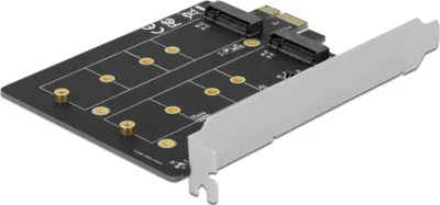 Produktbild von PCI Express x1 Karte zu 2 x intern M.2 Key B