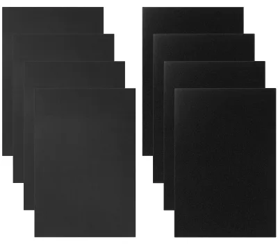 Näh-Klebeband aus Nylon, 4 Stück, 20 x 30 cm, selbstklebend, schwarz
