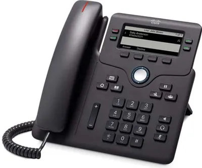 Produktbild von Cisco 6851 IP-Telefon Schwarz 4-Zeilen-Wi-Fi-Display 3,5" Gigabit Ethernet PoE
