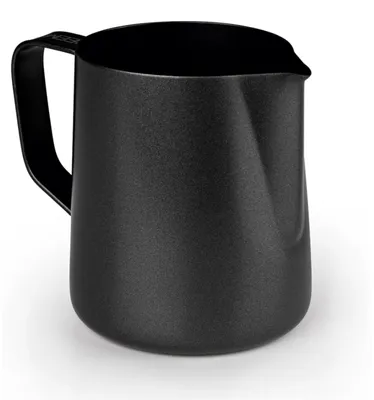 Immagine prodotto di Lattiera BEEM in acciaio inossidabile | Per montare il latte | Beccuccio antigoccia | Per macchine con portafiltro e macchine da caffè con ugello per la schiuma | 350 ml | Nero