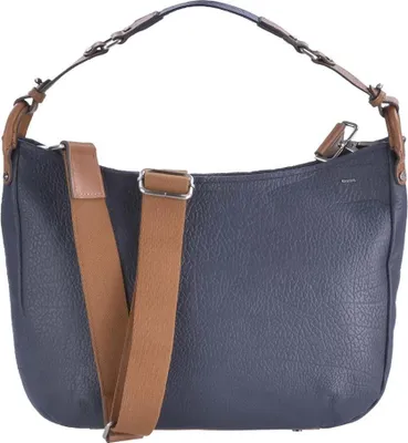 Produktbild von Berba Umhängetasche Leder Hobo-Bag Damentasche Handtasche 36x27cm navy blau