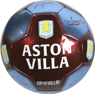 Produktbild von Aston Villa FC - Fußball, Gedruckte Unterschrift BS6560 (5) (Himmelblau/Rotwein/Gelb)