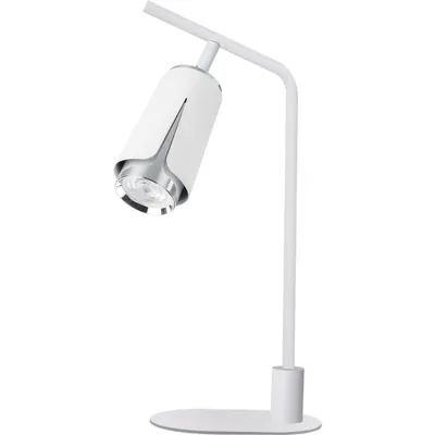 Produktbild von Elegante Schreibtischlampe Flower Weiß/Silber GU10