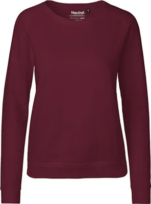 Image de Neutral O83001 | Sweat-shirt femme / 100% coton équitable - Couleur : Bordeaux - Taille : XS