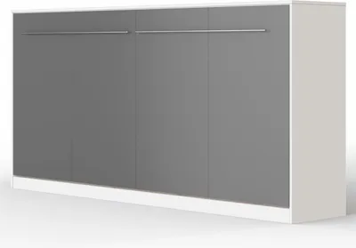 Produktbild von SMARTBett Schrankbett Standard  Weiss/Anthrazit 90 Horizontal