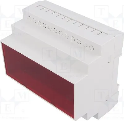 Image de 1 x Boîtier : pour rail DIN. Dimensions : Y : 90 mm, Z : 65 mm, X : 104 mm. Couleur : gris. Référence : Z110F, classe V0. Boîtier pour