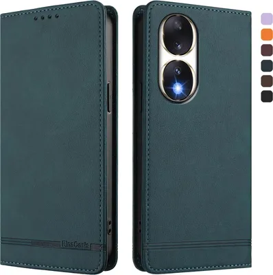 Produktbild von Hülle für Honor 90, Retro Kunstleder Ständer Klapphülle mit Kartenfächer und Magnetische Grün