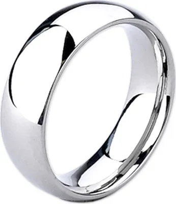 Produktbild von viva adorno Gr.54 (17,2 mm Ø) Band Ring Edelstahl Silber Poliert Damenring Herrenring RS56sg