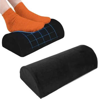 Produktbild von Ibenzoa® Ergonomisches Memory-Schaum Halbmond-Kissen – vielseitige Unterstützung für Knöchel, Knie, Nacken & Lenden, atmungsaktiv, schwarz, mit abnehmbarem waschbarem Bezug