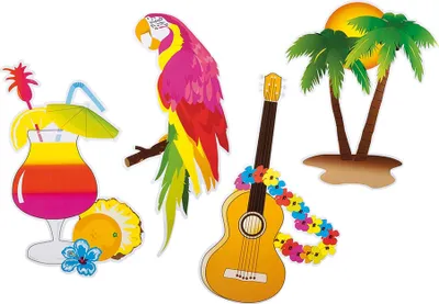Produktbild von partydekoration Hawaii 4-teilig