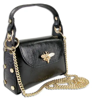 Immagine prodotto di Toscanto borsa a tracolla in pelle nera metallizzata OTTM805UM