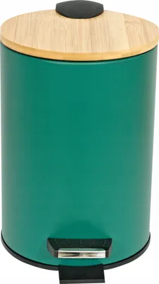 Produktbild von Sepio Treteimer 3 L mit Bambus und Soft-Close, Flaschengrün