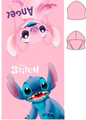 Produktbild von Disney Stitch Mikrofaser-handtuch-poncho Rosa Rosa One Size