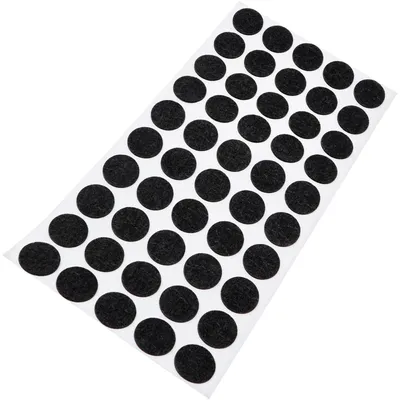 Immagine prodotto di Adsamm® | 50 feltrini | Ø 20 mm | Nero | rotondi | Feltrini autoadesivi per mobili di alta qualità, spessore 1,5 mm